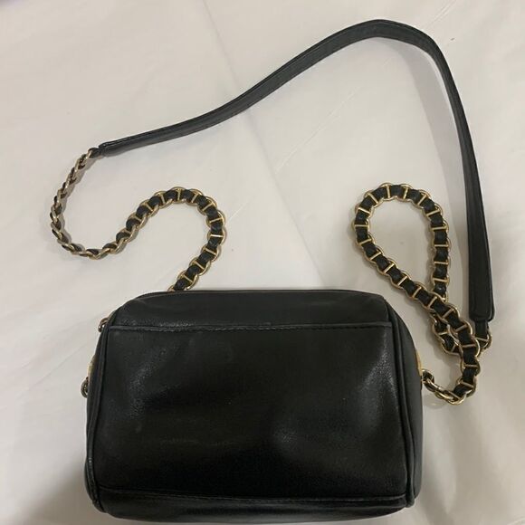 Nine West Black Leather Chain and leather strap crossbody bag - Picture 1 of 12
